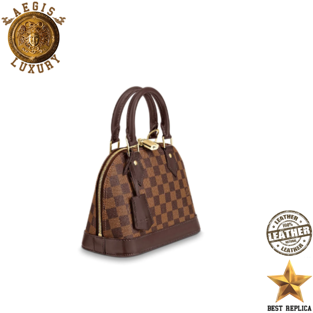 replica alma bb damier ebene louis vuitton elegant structured mini bag buvola