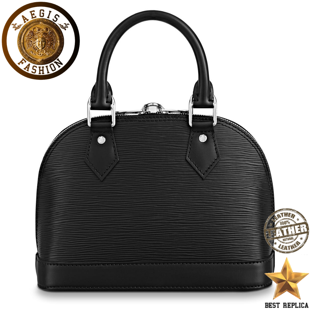 replica louis vuitton alma bb black epi leather luxury everyday bag buvola