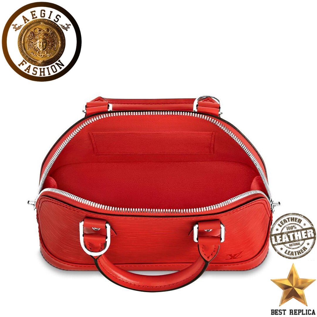 replica epi leather coquelicot red louis vuitton alma bb stylish high end mini bag buvola