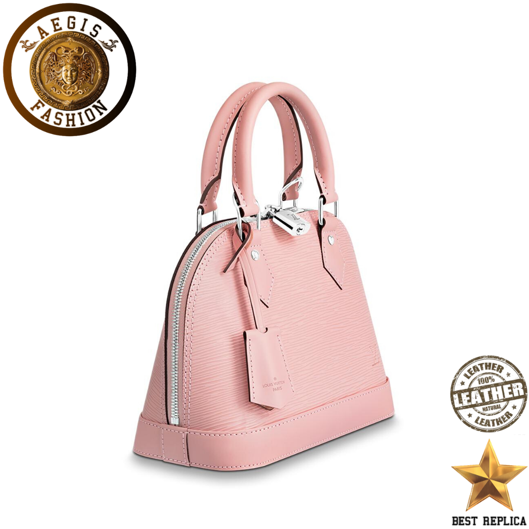 replica epi leather rose ballerine louis vuitton alma bb premium designer handbag buvola