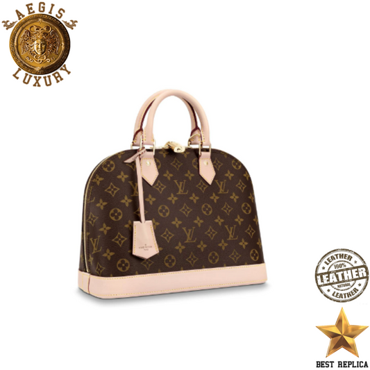 replica louis vuitton alma pm monogram canvas luxury designer structured handbag buvola
