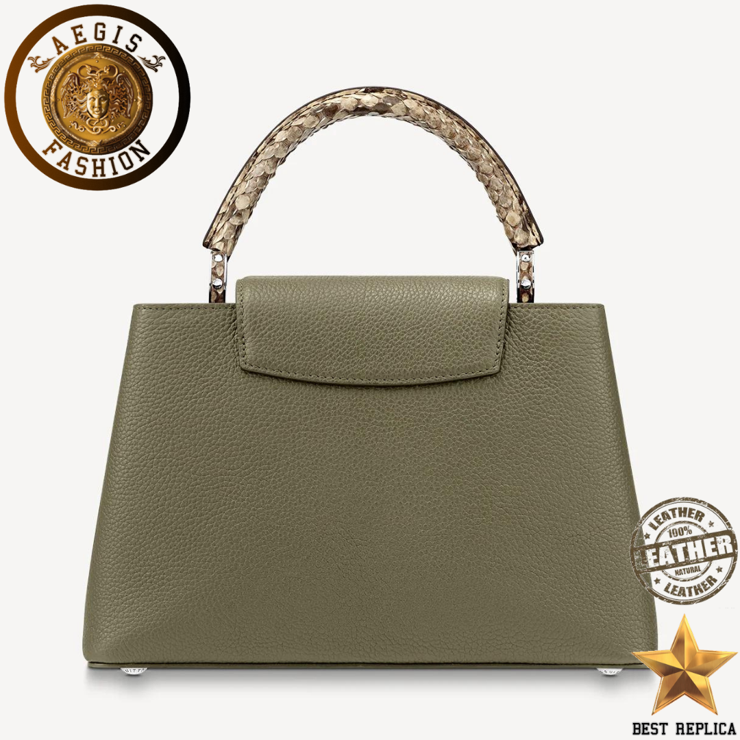 replica taurillon cowhide leather louis vuitton capucines mm designer handbag buvola