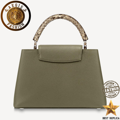 replica taurillon cowhide leather louis vuitton capucines mm designer handbag buvola