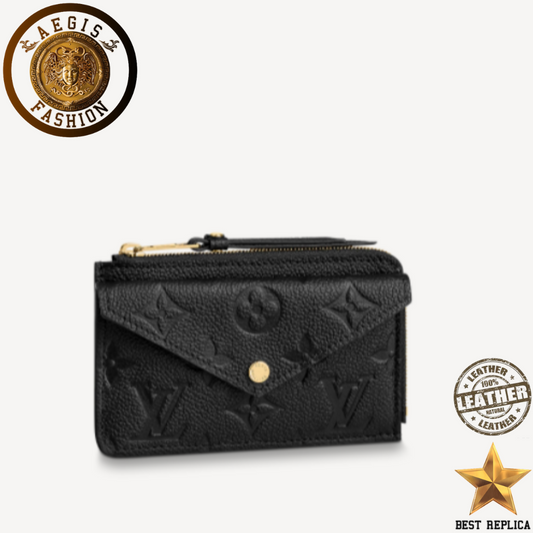 replica louis vuitton card holder recto verso monogram empreinte black leather luxury designer accessory buvola
