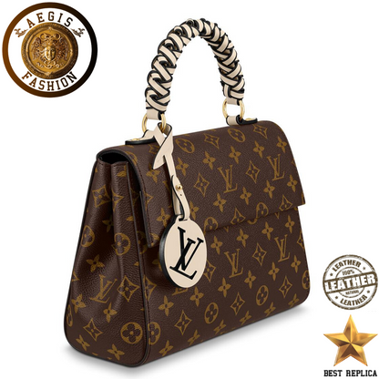 replica monogram canvas creme beige louis vuitton cluny bb premium designer handbag buvola