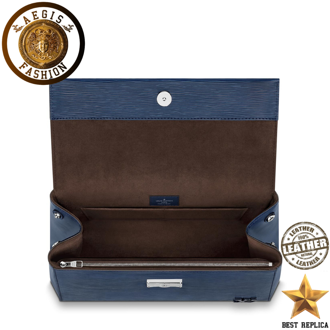replica louis vuitton cluny mm indigo blue epi leather luxury everyday bag buvola