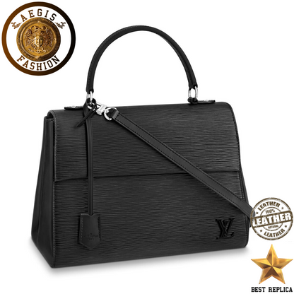 replica epi leather noir black louis vuitton cluny mm premium designer handbag buvola