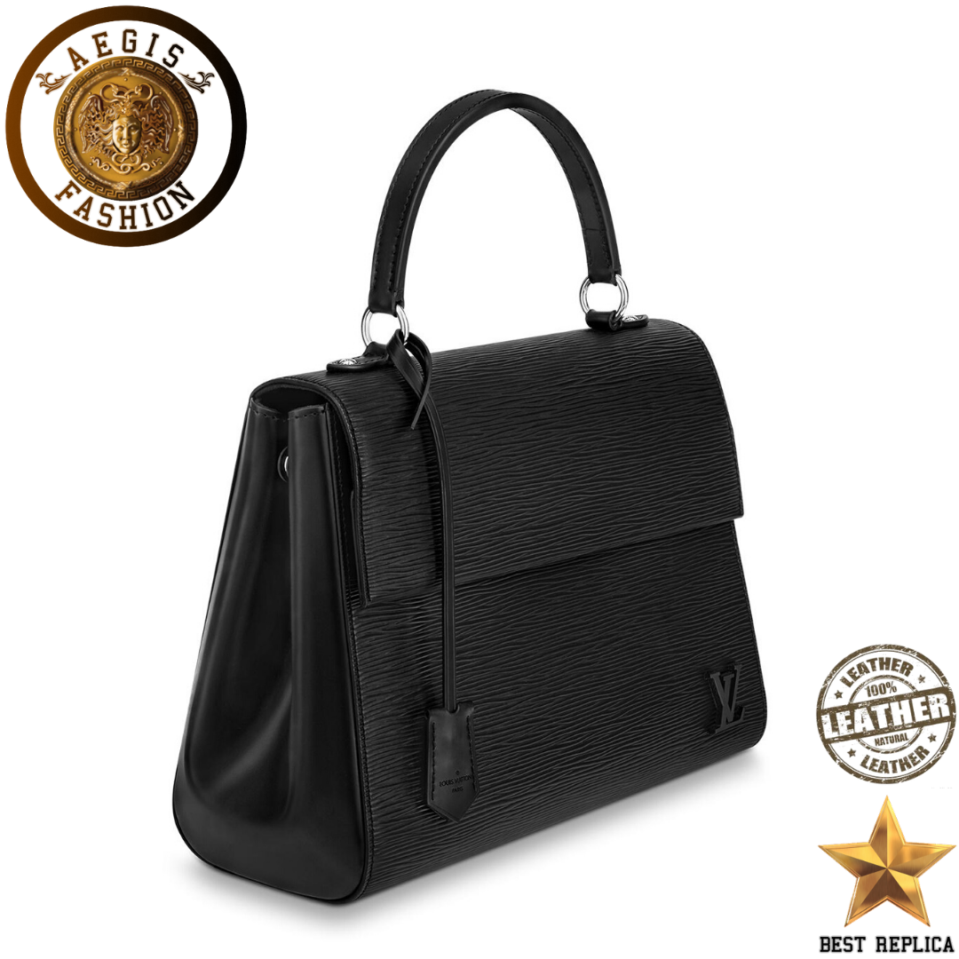 replica louis vuitton cluny mm noir black epi leather luxury everyday bag buvola