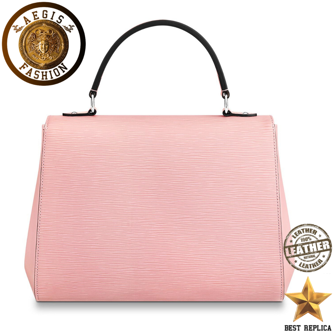 replica epi leather rose ballerine pink louis vuitton cluny mm stylish high end handbag buvola