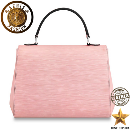 replica epi leather rose ballerine pink louis vuitton cluny mm stylish high end handbag buvola