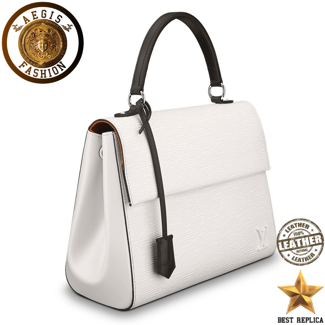 replica epi leather white louis vuitton cluny mm premium designer handbag buvola