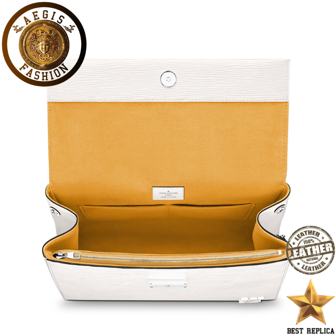 replica louis vuitton cluny mm white epi leather luxury everyday bag buvola