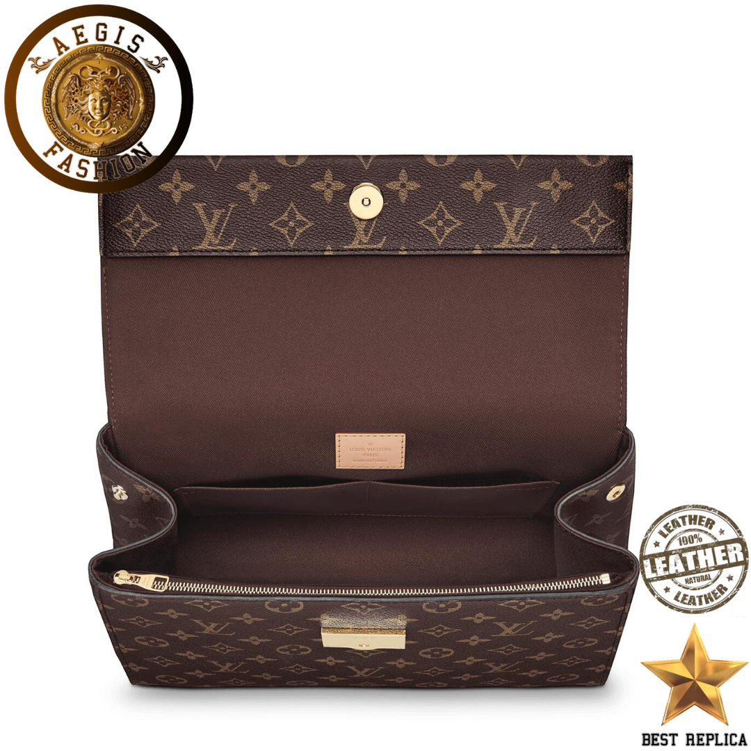 replica louis vuitton cluny mm monogram creme beige luxury everyday bag buvola
