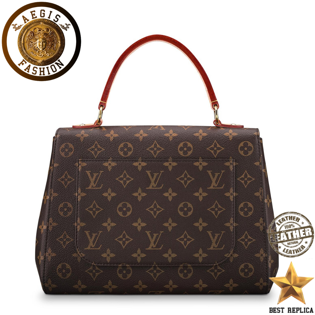 replica monogram canvas creme beige louis vuitton cluny mm stylish high end handbag buvola