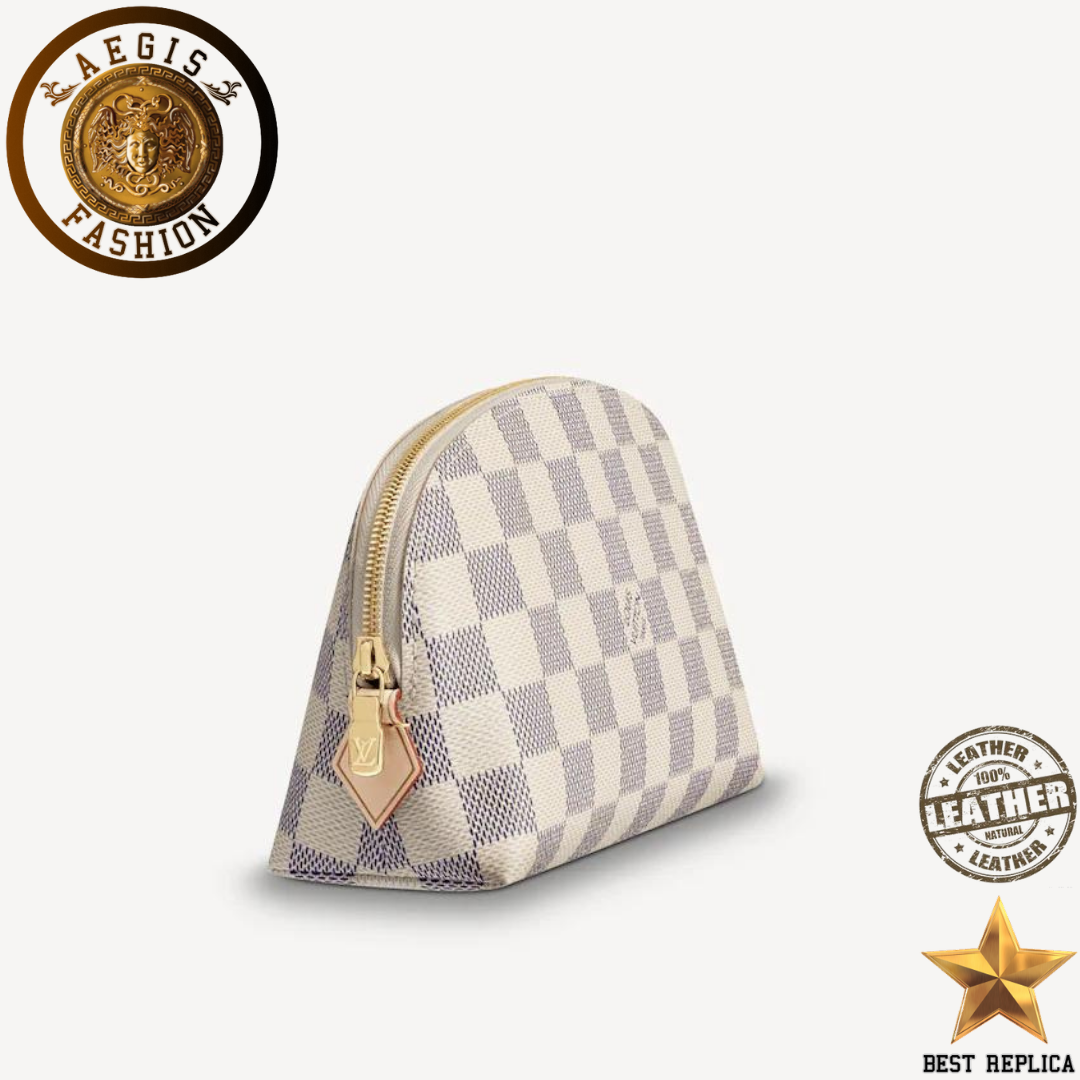 replica louis vuitton cosmetic pouch damier azur canvas premium designer pouch buvola