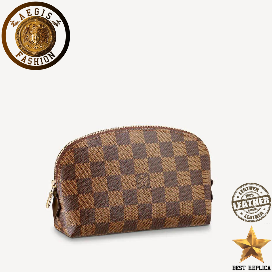 replica louis vuitton cosmetic pouch damier ebene canvas luxury designer pouch buvola