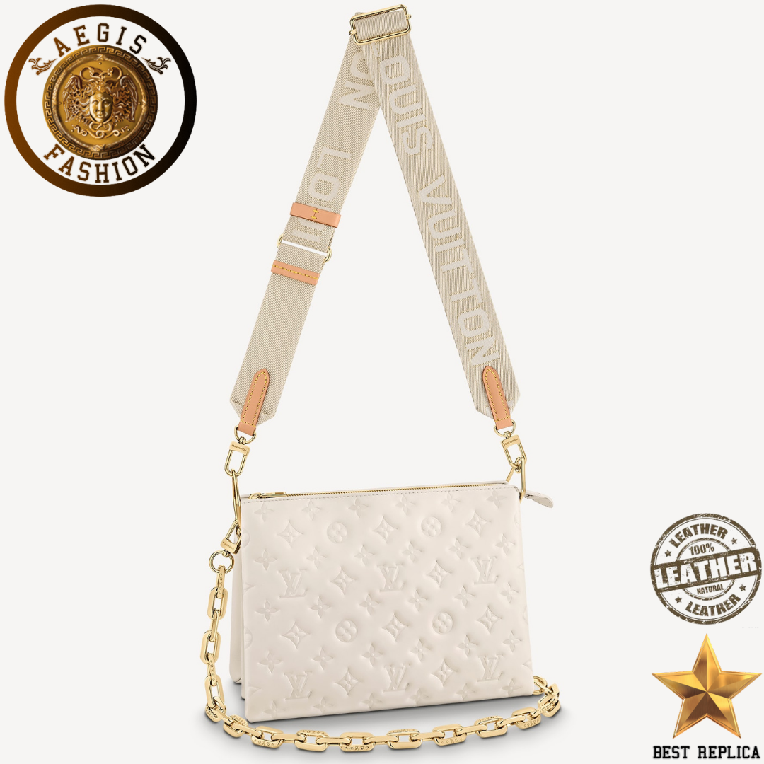 replica louis vuitton coussin pm cream luxury designer shoulder bag buvola