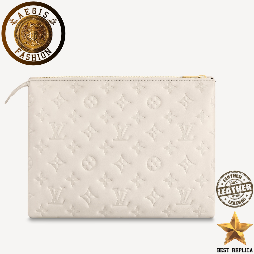 replica cream leather louis vuitton coussin pm designer handbag buvola
