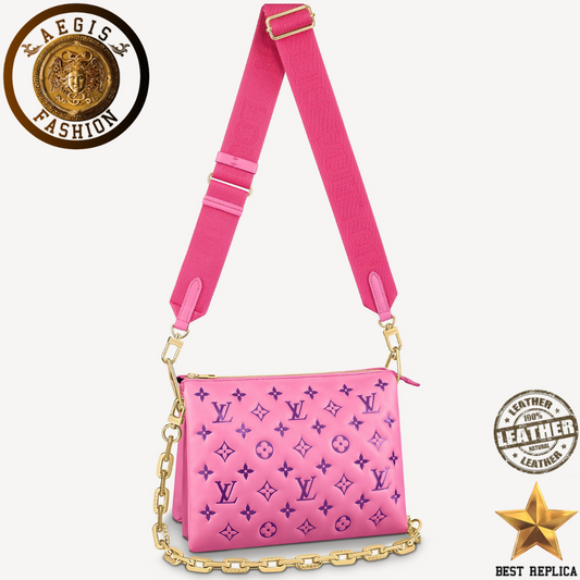 replica louis vuitton coussin pm pink luxury designer shoulder bag buvola
