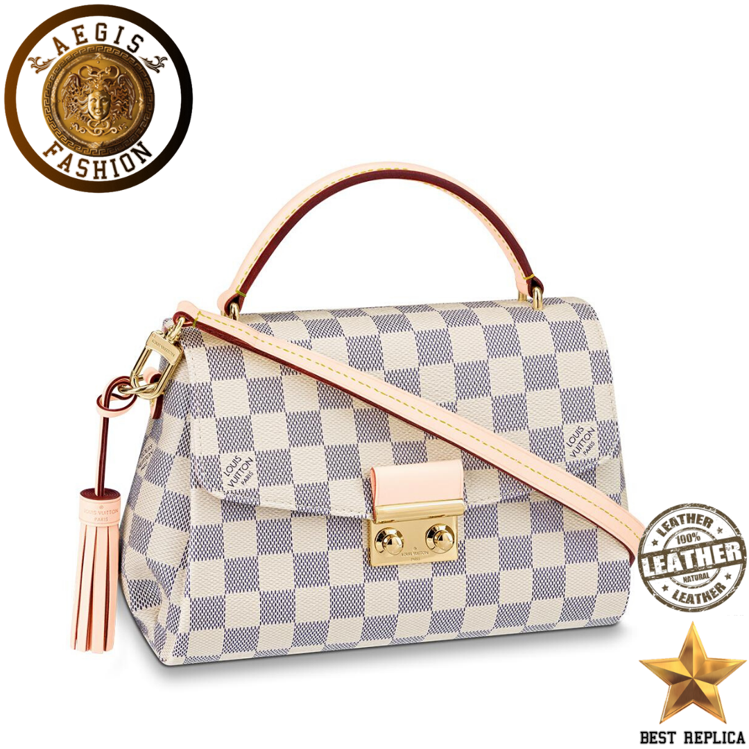 replica louis vuitton croisette damier azur luxury designer handbag buvola