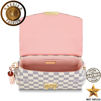 replica louis vuitton croisette damier azur structured luxury handbag buvola