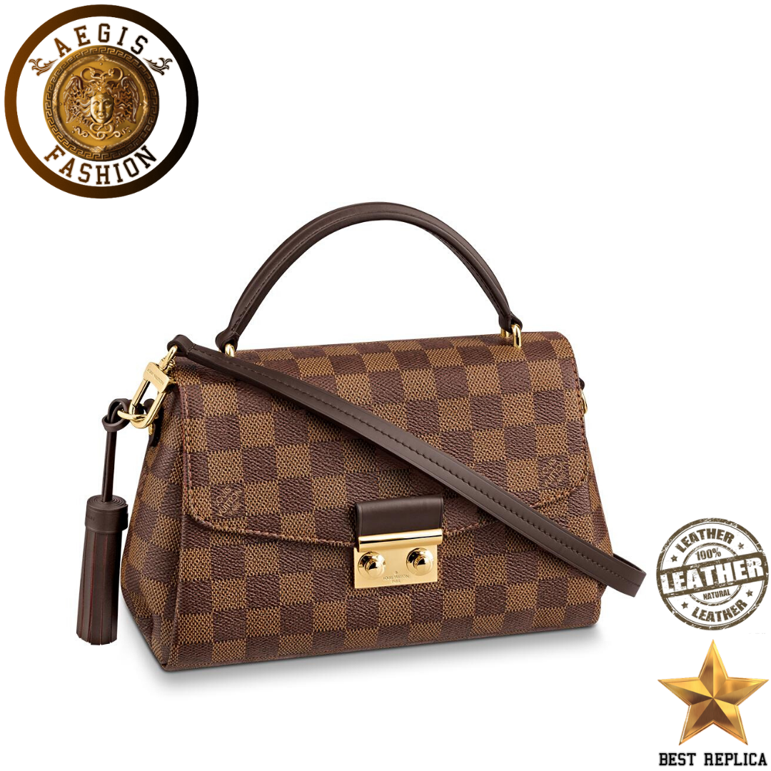 replica louis vuitton croisette damier ebene luxury designer handbag buvola