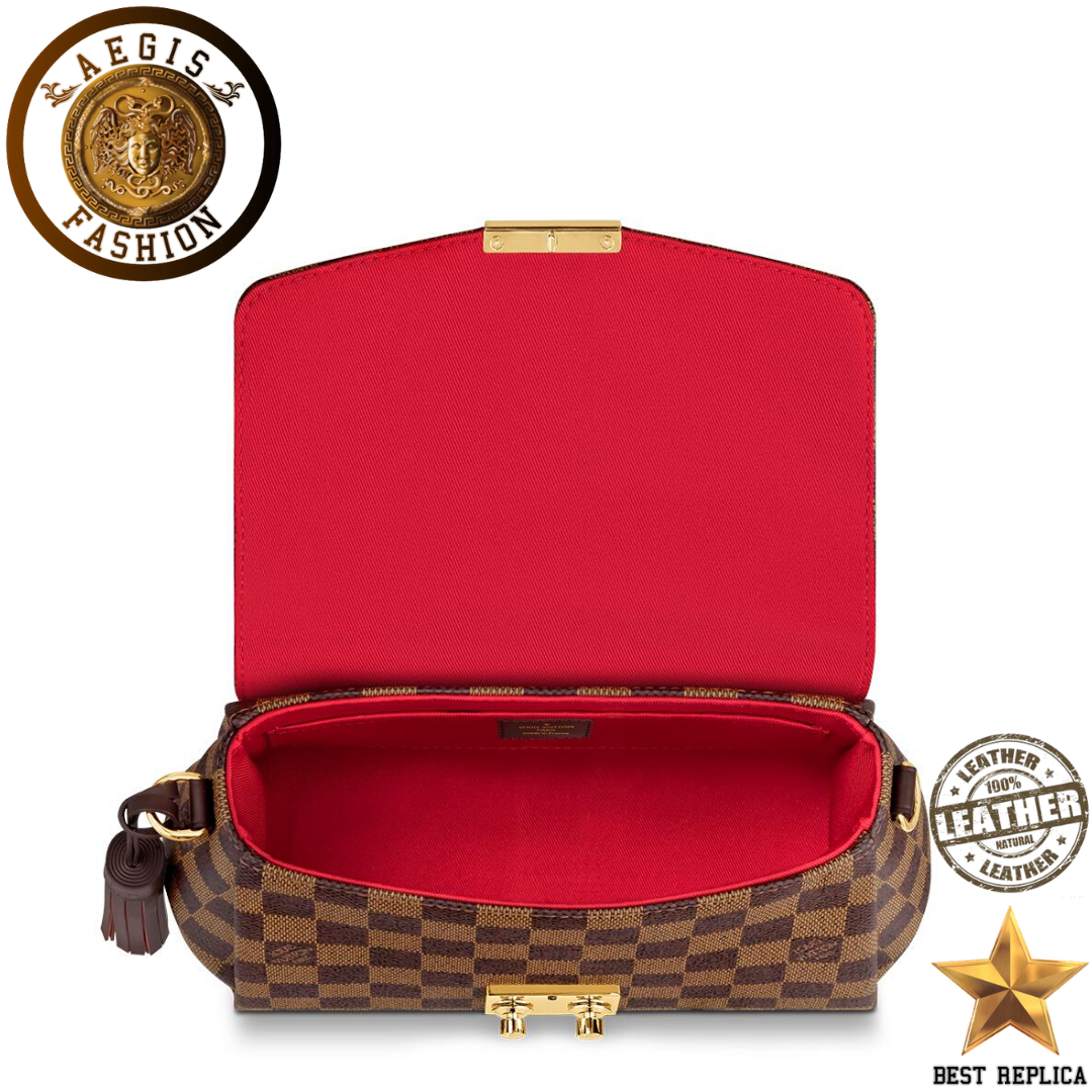 replica louis vuitton croisette damier ebene structured luxury handbag buvola