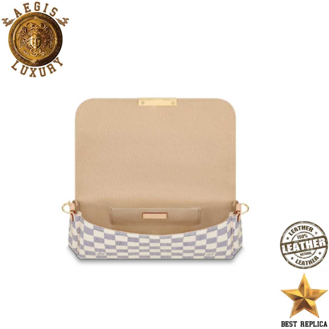 replica lv damier azur canvas favorite mm premium designer handbag feminine style buvola