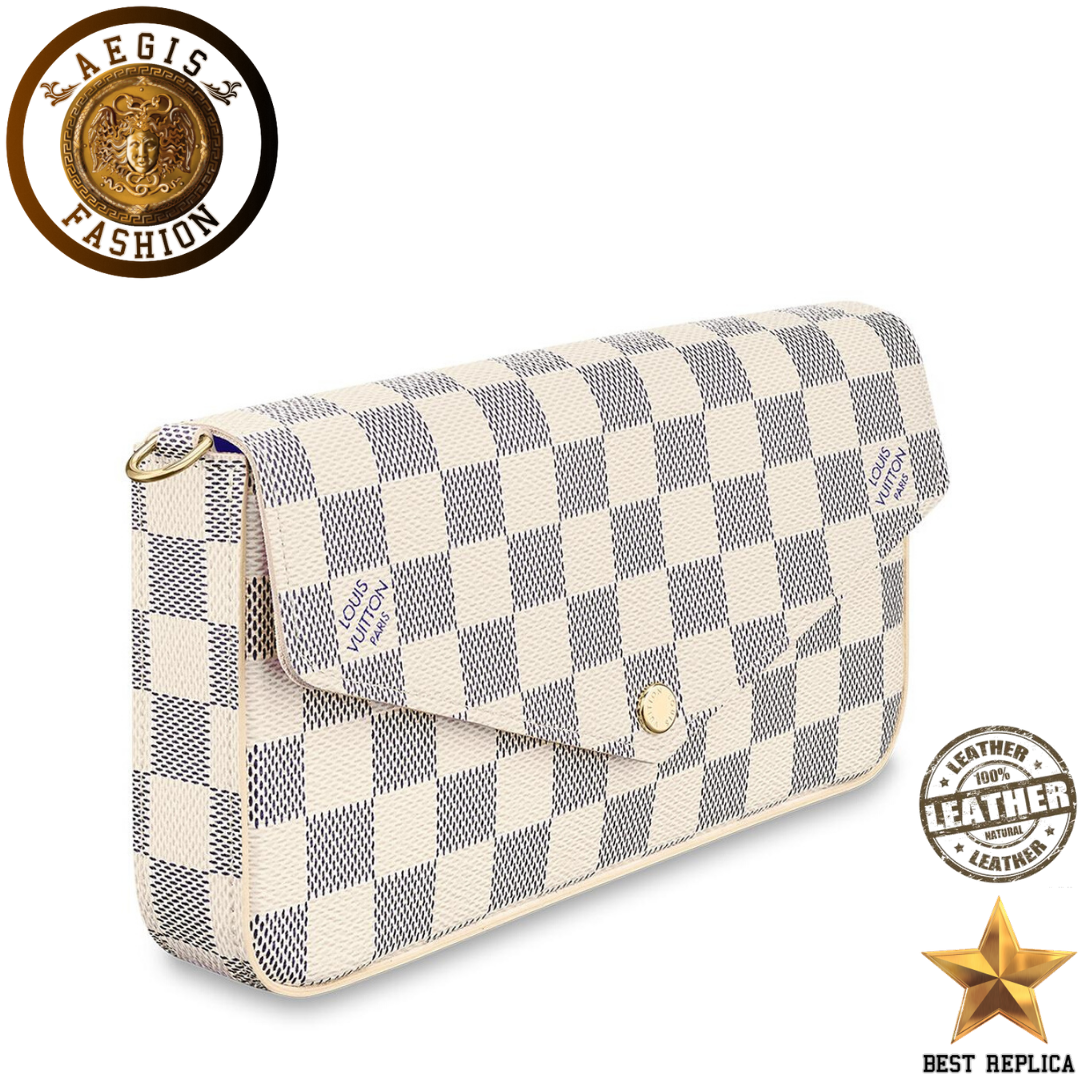 replica damier azur canvas louis vuitton felicie pochette premium designer handbag buvola