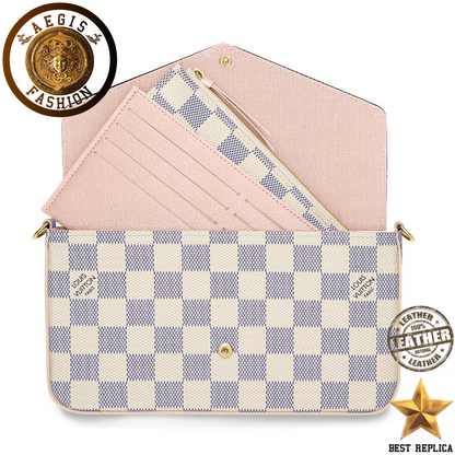 replica damier azur louis vuitton felicie pochette high end handbag buvola