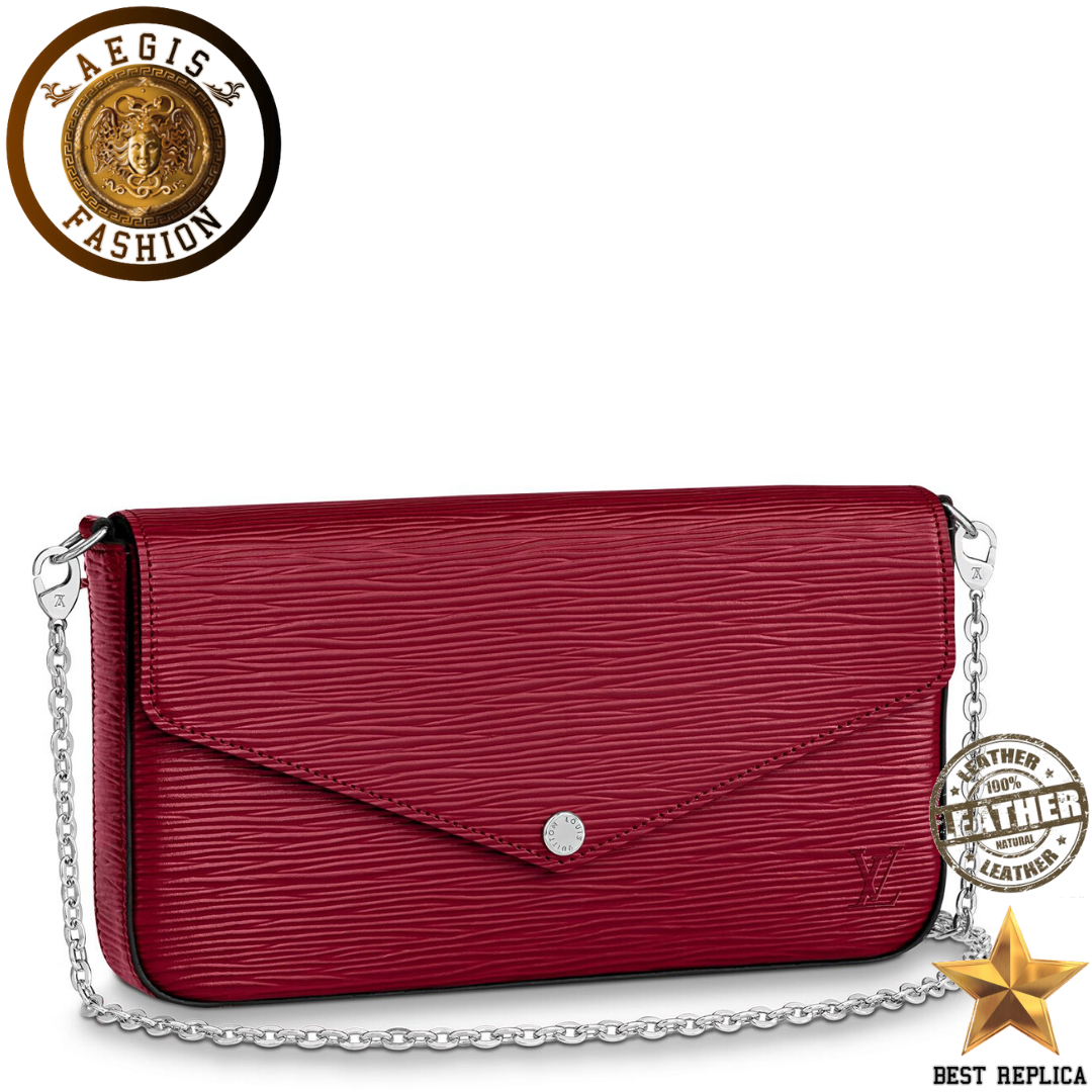 replica louis vuitton felicie pochette epi leather cherry berry luxury designer handbag buvola
