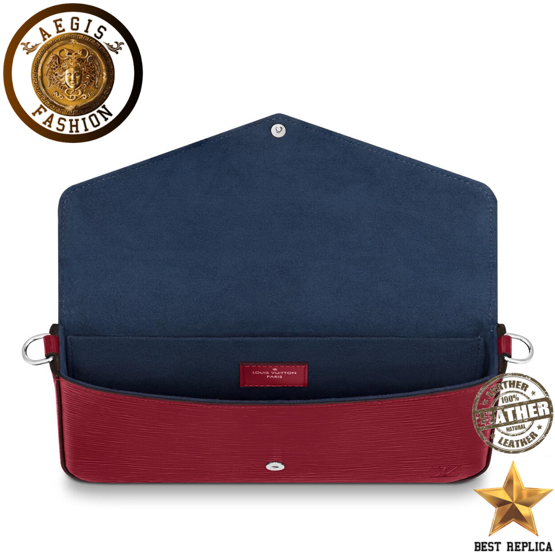 replica epi leather cherry berry louis vuitton felicie pochette premium designer handbag buvola