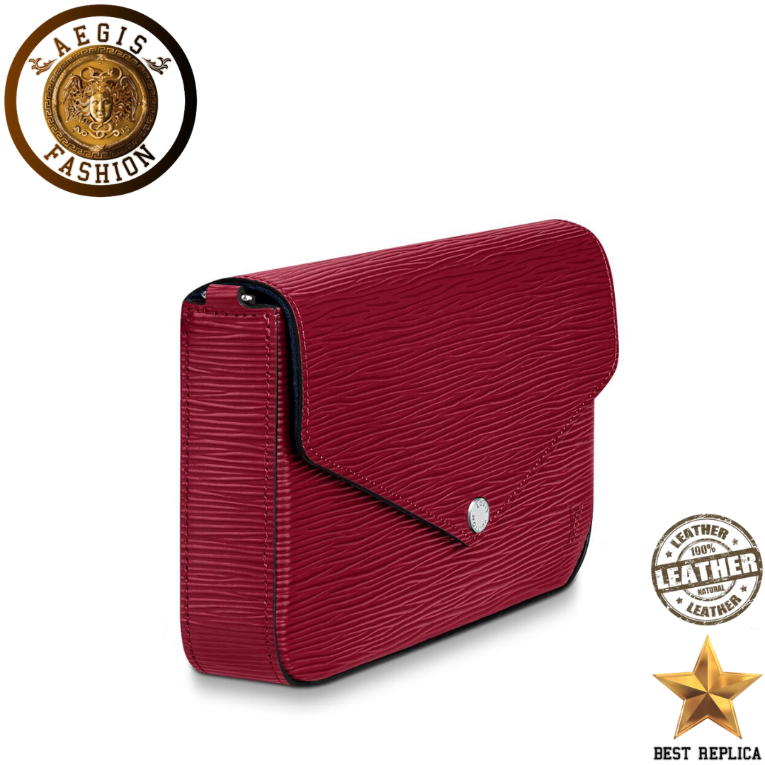 replica epi leather cherry berry louis vuitton felicie pochette high end handbag buvola