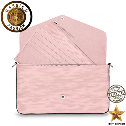 replica epi leather rose ballerine louis vuitton felicie pochette premium designer handbag buvola