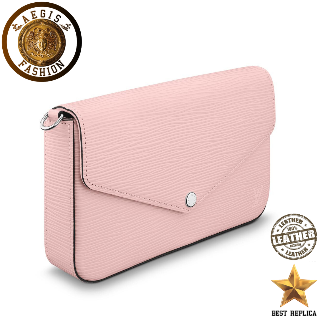 replica louis vuitton felicie pochette rose ballerine structured luxury handbag buvola