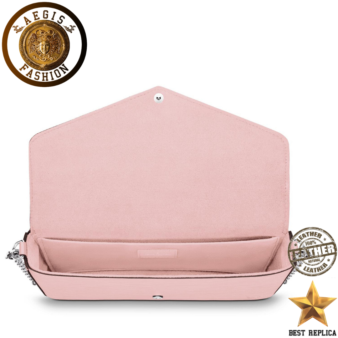 replica epi leather rose ballerine louis vuitton felicie pochette high end handbag buvola