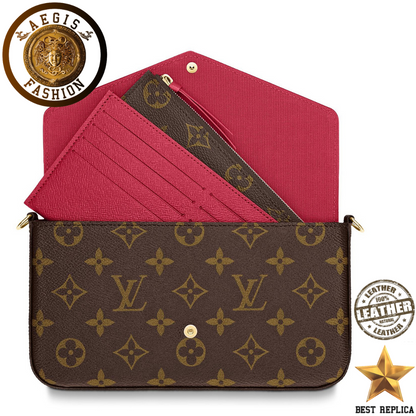 replica monogram canvas louis vuitton felicie pochette premium designer handbag buvola