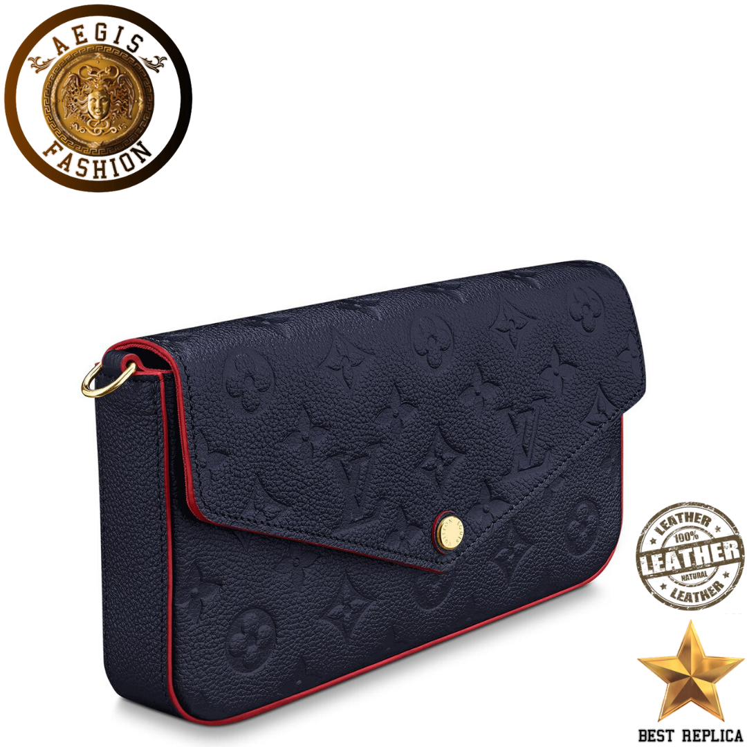 replica monogram empreinte leather marine rouge louis vuitton felicie pochette premium designer handbag buvola