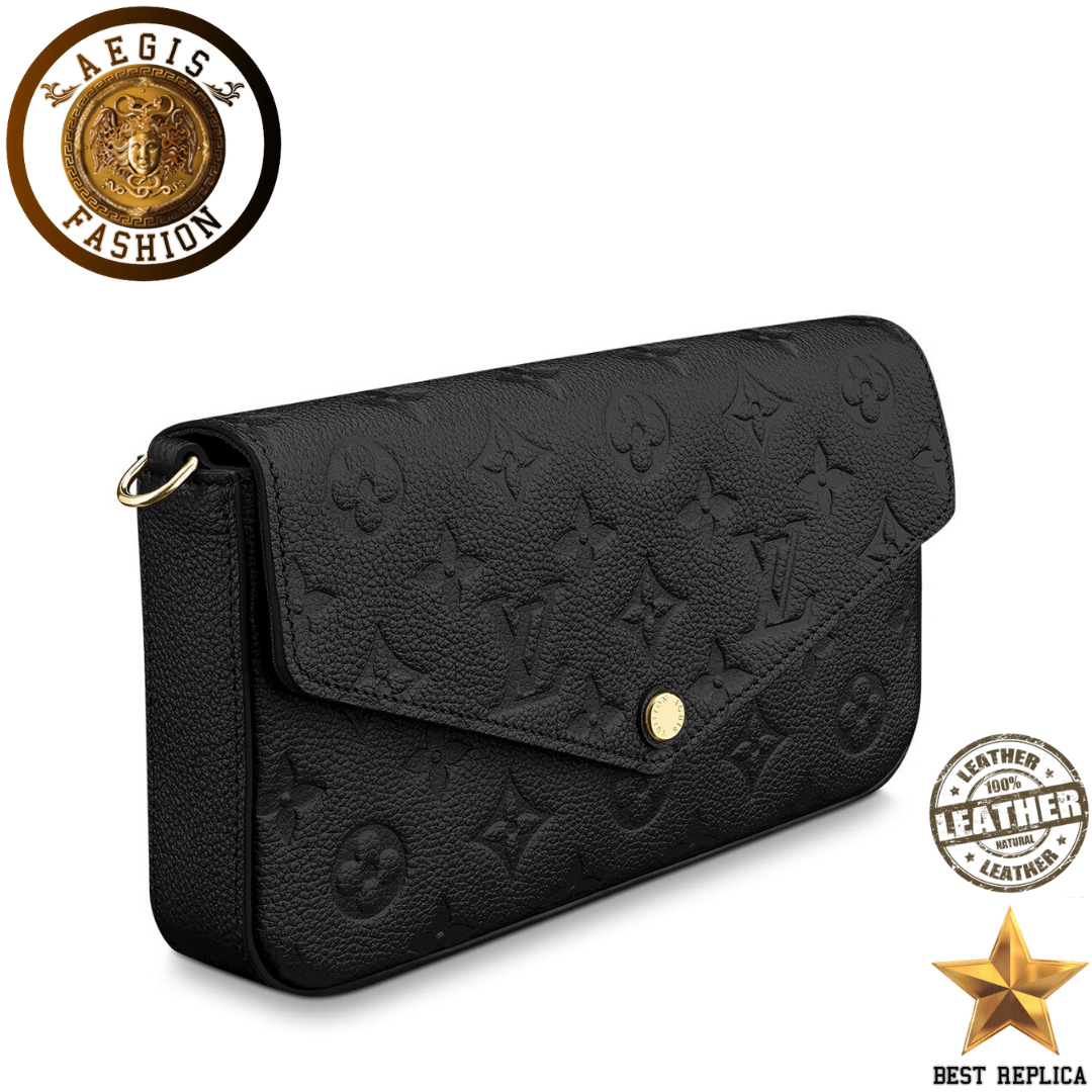 replica monogram empreinte leather noir louis vuitton felicie pochette premium designer handbag buvola