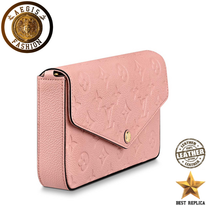replica louis vuitton felicie pochette rose poudre structured luxury handbag buvola