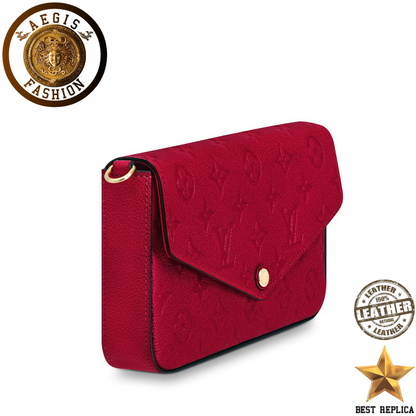 replica monogram empreinte scarlet red louis vuitton felicie pochette high end handbag buvola