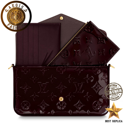 replica louis vuitton felicie pochette amarante structured luxury handbag buvola