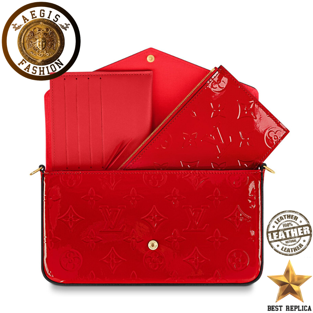 replica monogram vernis cerise louis vuitton felicie pochette premium designer handbag buvola