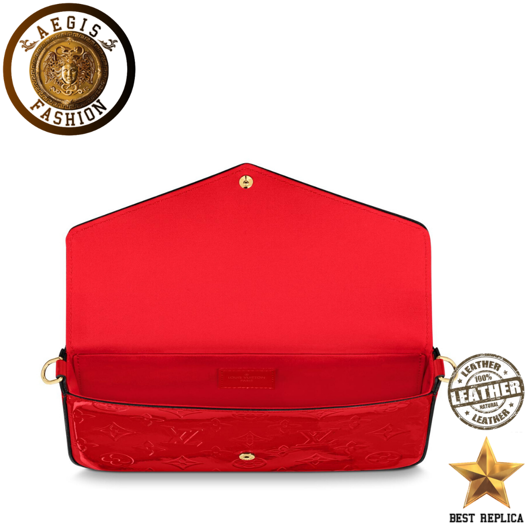 replica louis vuitton felicie pochette cerise structured luxury handbag buvola