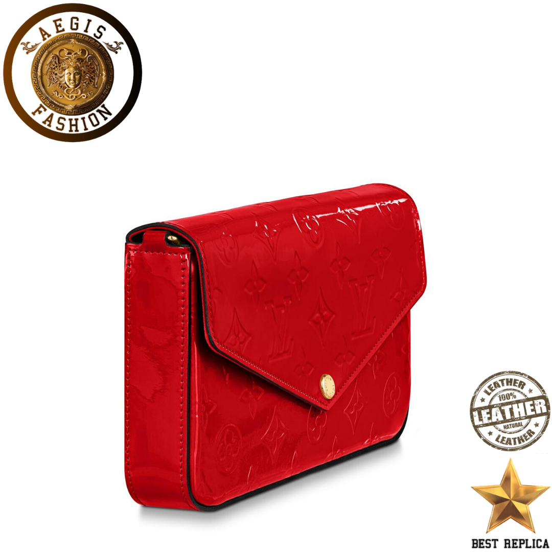 replica monogram vernis cerise louis vuitton felicie pochette high end handbag buvola