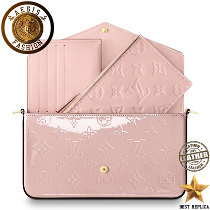 replica louis vuitton felicie pochette rose ballerine structured luxury handbag buvola