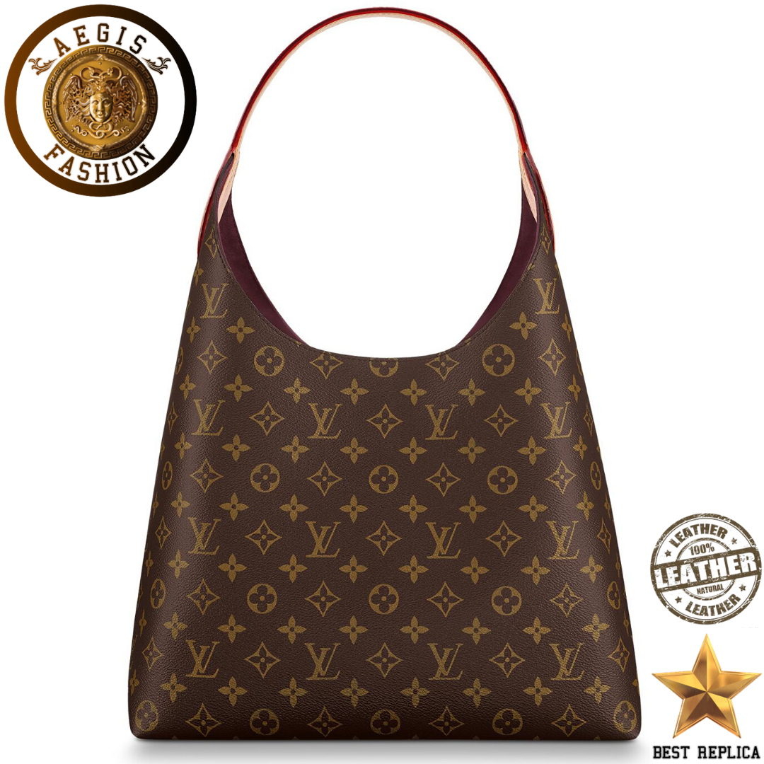 replica louis vuitton beige flower hobo iconic designer handbag buvola