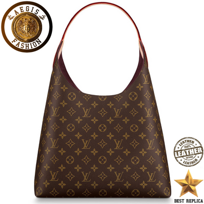 replica louis vuitton beige flower hobo iconic designer handbag buvola