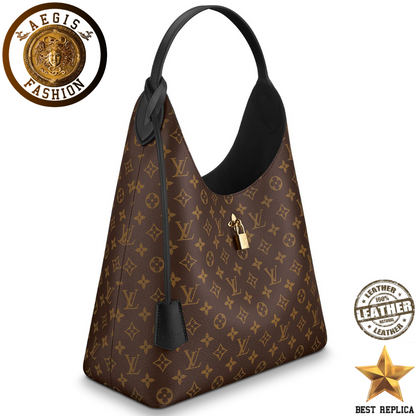 replica monogram canvas black louis vuitton flower hobo premium designer handbag buvola
