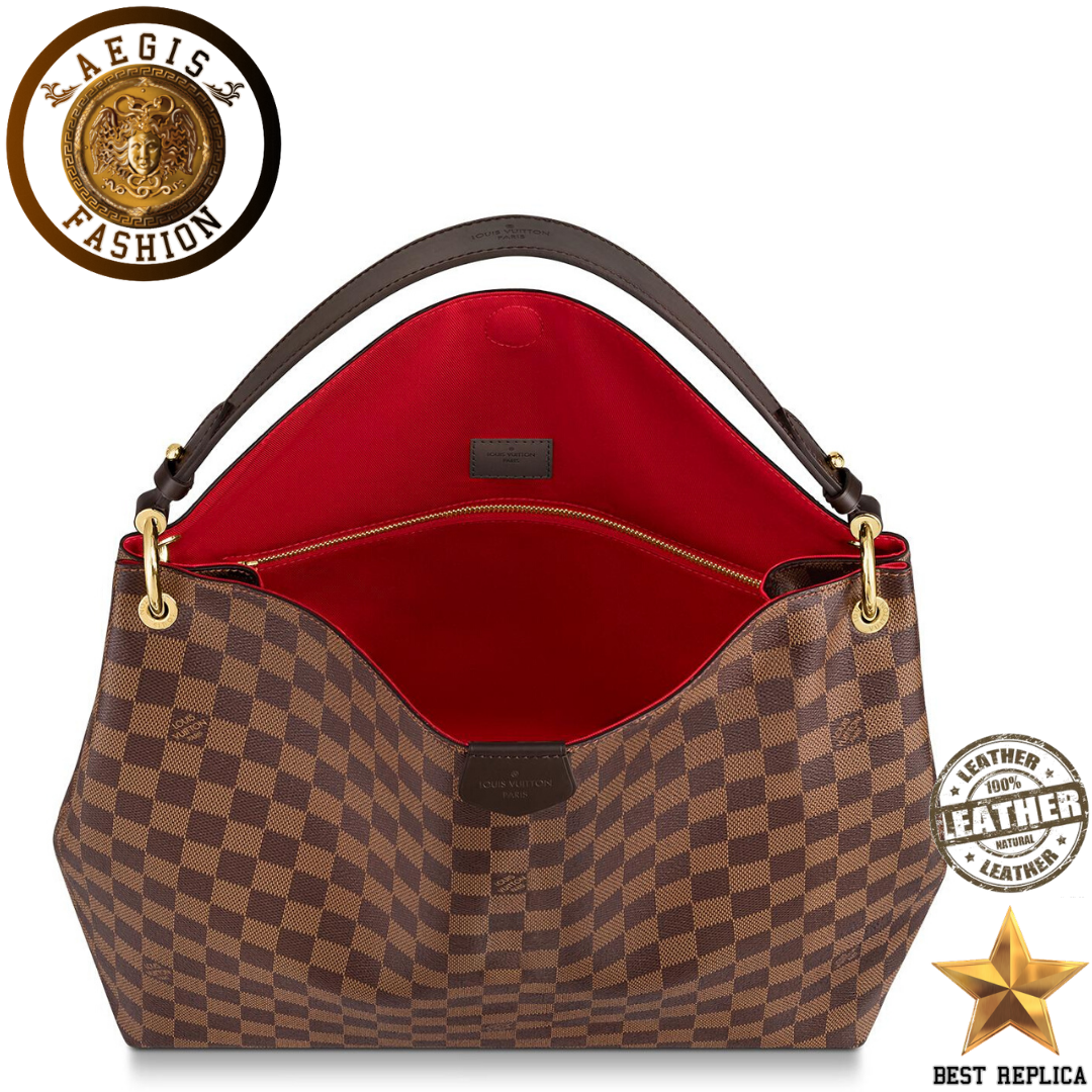 replica louis vuitton graceful mm damier ebene luxury everyday handbag buvola